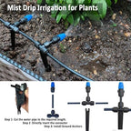 Drip Irrigation System with Water Timer for Garden,Main ID 1/2inch 32Ft and 1/4inch 136Ft Water Hose, 2-Zone Automatic Watering System Sufficient Water, Irrigation Dripper Waterflow Evenly Easy DIY - Image 7