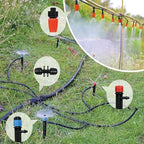 256FT Drip Irrigation System Kit, 163PCS Automatic Garden Watering Misting System with 1/4" Distribution & 1/2" Hose Tubing and Accessories for Greenhouse, Yard, Lawn, Plant - Image 5