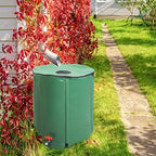 Collapsible Rain Barrel, 45 Gallon Portable Rainwater Collection System, Rain Catcher Barrel with Volume Scale Mark, Spigots and Overflow Kit, Rain Water Barrel Collector for Garden, Green - Image 2