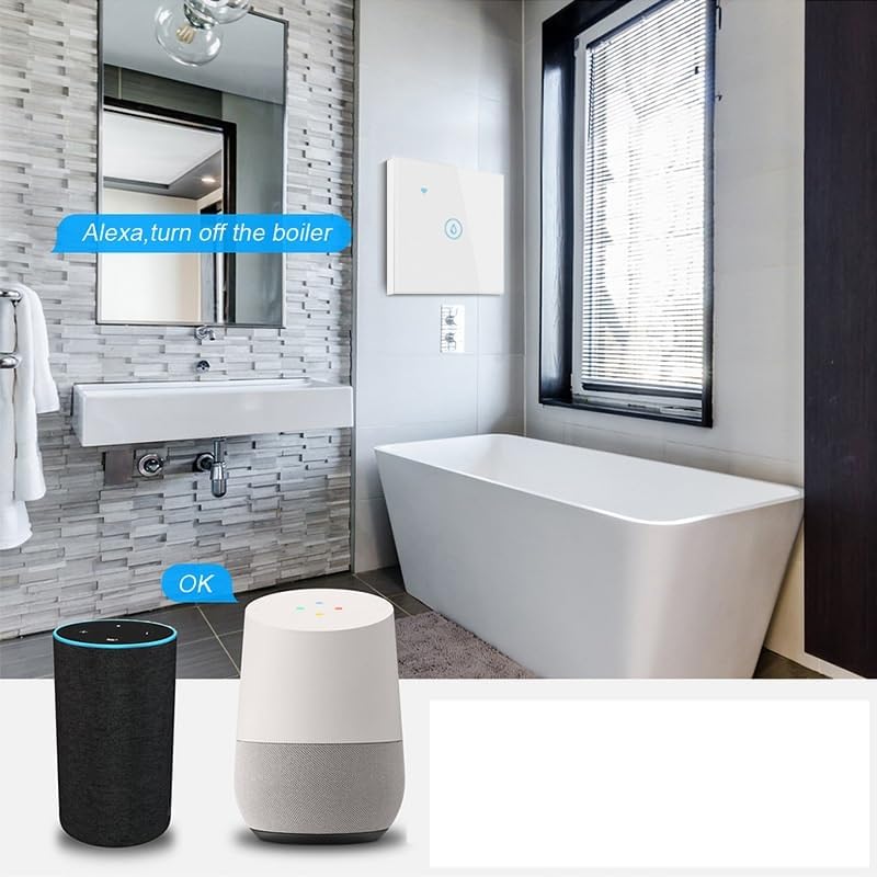 WI-FI Smart Water Heater Switch, Glass Touch Panel, Neutral line Needed,APP Remote Control& Voice Control，EU, 20A - Image 5