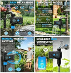 Garden Hose Irrigation Controller, App Controlled Water Timer with Rain Delay, Auto & Manual Watering, Waterproof Outdoor Sprinkler System, Black - Image 6