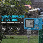 TiFFCOFiO Sprinkler Timer Outdoor, Digital Pogrammable for Garden Hose, Irrigrtion Timer with Rain Delay and Manual Mode - Image 5