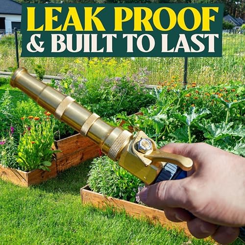 Haus & Garten Heavy-Duty 3/4" Brass Garden Hose Shut Off Valve - Garden Hose Connector, Water Shutoff, Gardening Hose Nozzle Valve, Outdoor 3/4 Inch GHT Brass Shut Off Valve Attachment (2-Pack) - Image 6