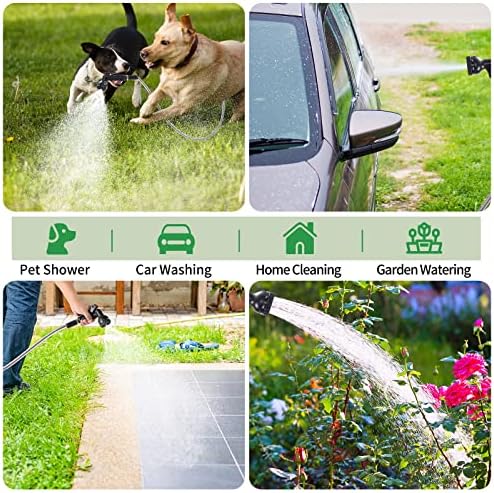 304 Stainless Steel Garden Hose, 75 ft Metal Garden Hose with 3/4" Connector Fittings and Sprayer, Heavy Duty Kink Free Flexible Outdoor Water Hose, Blue - Image 6