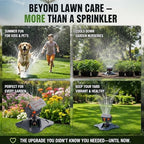 2026 Upgraded 16-Nozzle Oscillating Sprinkler, Auto Swing Adjustable Lawn Sprinkler, Turbo Mist System Wide Coverage for Garden & Yard (B) - Image 5