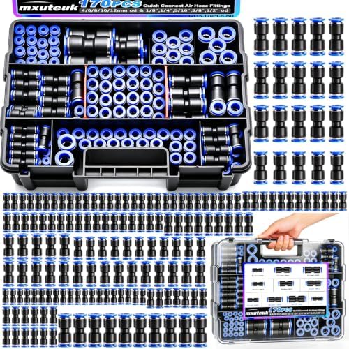 mxuteuk 170PCS Quick Connect Air Hose Fittings,Straight Union fittings by mxuteuk