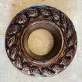 Concrete Sprinkler Rings/Donuts, Leaf Design (Pack of 6, Cocoa Brown) by Unknown