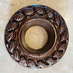 Concrete Sprinkler Rings/Donuts, Leaf Design (Pack of 6, Cocoa Brown) by Unknown