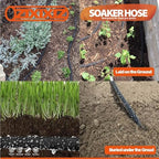 100FT 1/2-Inch Soaker Hose, Flexible with Solid Brass Connector, Leak-Resistant Watering System for Gardens & Vegetable Beds - Image 6