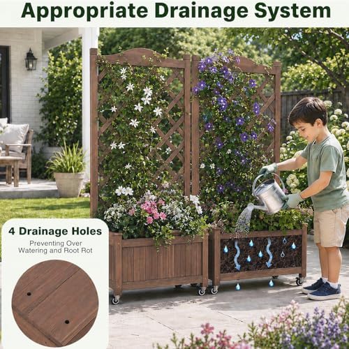 2 Pack Trellis Raised Garden Bed Trellis for Climbing Plants - Image 3