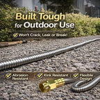 Metal Garden Hose 150 ft – 304 Stainless Steel Water Hose with Nozzle Sprayer, Garden Hoses Flexible, Lightweight, No Kink, Heavy Duty for Outdoor (150 ft) - Image 6