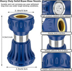 HOSUN Fireman Hose Nozzle & Garden Hose Nozzle, 100% Heavy Duty Metal, Water Hose Nozzle with 8 Different Spray Patterns - Image 3