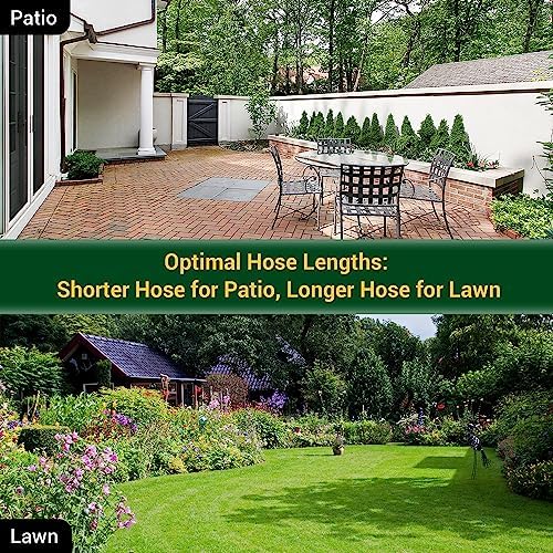 Ultimate Garden Hose Bundle: 75FT and 100FT Heavy-Duty Water Hose Set with Swivel Handle & 8 Function Nozzle for Versatile Watering Needs, Flexible, No Kink, Lightweight Metal Hoses - Image 2