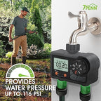 7Penn 2 Zone Water Timer - Programmable Outdoor Irrigation System - Black - Image 4