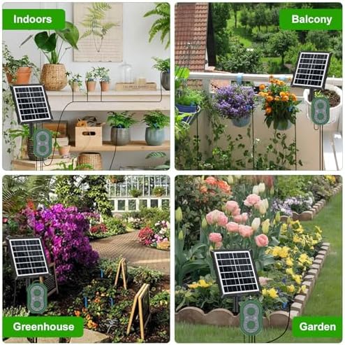 50FT Automatic Solar Drip Irrigation System, Solar Automatic Plant Waterer Kit, Supported 15 Pots, Indoor/Outdoor Irrigation Kit for Garden, Balcony & Patio Vacation Free - Image 6