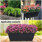 Window Box Planter,10Pack Plastic Vegetable Flower Planters Boxes - Image 5