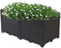 YSUEFIJO Raised Garden Bed Box Vegetable Planter, Planter Box Plastic Rectangle, Garden Bed Kit for Vegetables, Elevated Planter Box for Flower/Herb/Backyard/Patio/Balcony by WELCOMETOYSUEFIJO