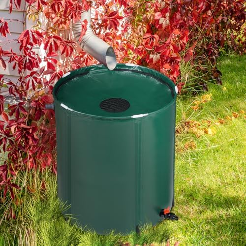 VINGLI 66 Gallon Collapsible Rain Barrel, Portable Water Storage Tank, Rainwater Collection System Downspout, Water Catcher Container with Filter Spigot Overflow Kit - Image 5
