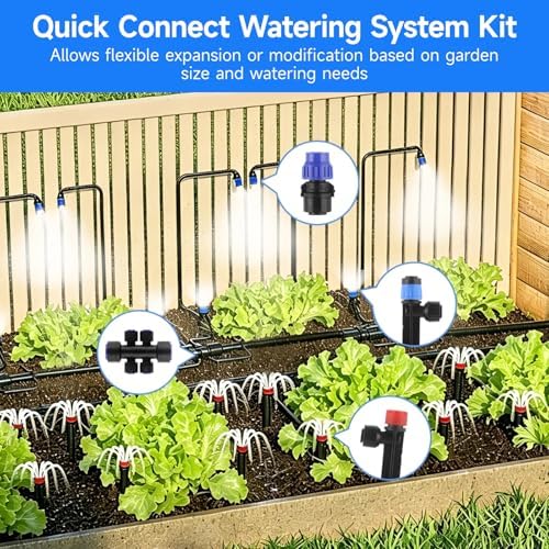 230FT Quick-Connect Drip Irrigation System Kit, Automatic Garden Watering System with 3 Kinds Sprinklers Emitters, Auto Irrigation Kit for Lawn Greenhouse Flower Beds Potted Plants - Image 2