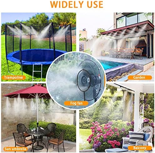 Patio Misters for Cooling Outdoor : 11pcs Misting Nozzles + 16pcs 1/4" Brass Slip Connectors, UNC 10/24 Misting Nozzles 0.012" Orifice, Outdoor Misting Cooling System for Garden, 1500psi - Image 5