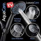 AquaCare High Pressure 8-mode Handheld Shower Head - Anti-clog Nozzles, Built-in Power Wash to Clean Tub, Tile & Pets, Extra Long 6 ft. Stainless Steel Hose, Wall & Overhead Brackets - Image 6