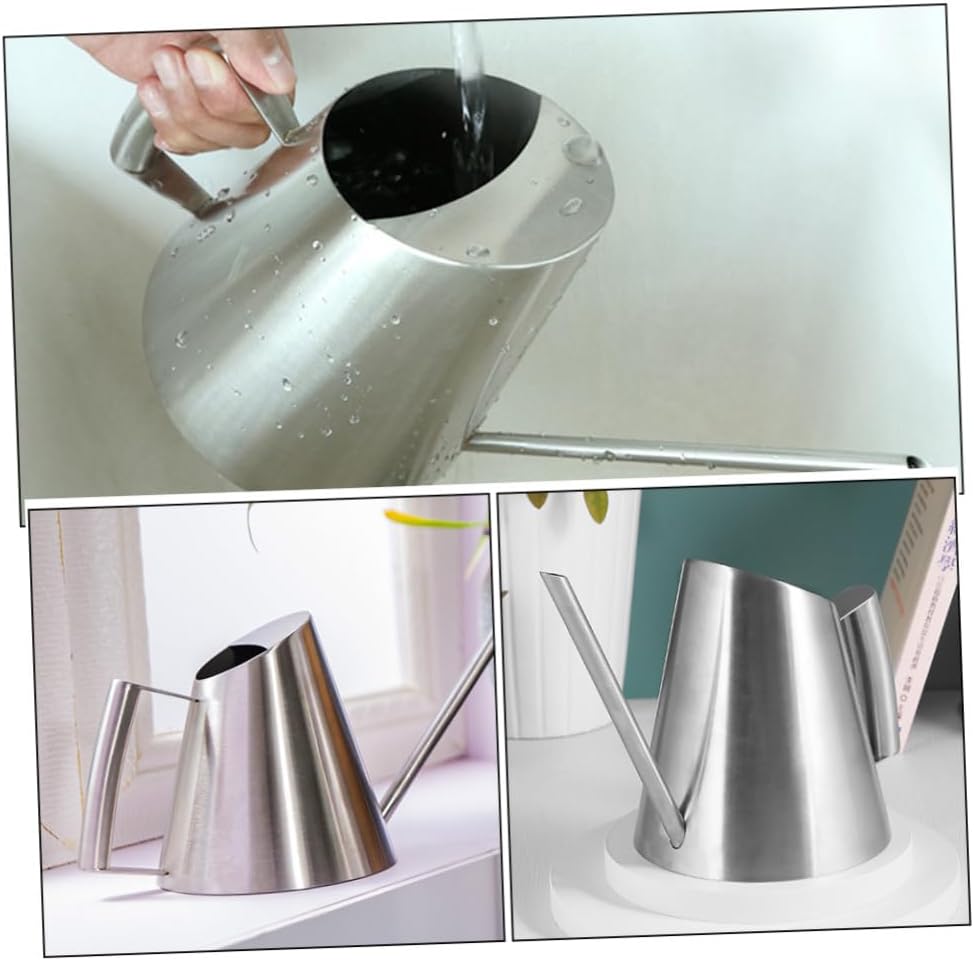 Stainless Steel Watering Can 1500ml Metal Long Spout Garden - Image 3