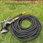 Garden Hose 75 ft, Non-Expandable Flexible Water Hose with 10 Function Spray Nozzle, Lightweight, Leak Proof, Kink-Free, Portable Hose for Outdoor, Yard, Lawn, High-Density Fabric, Black Grey - Image 7