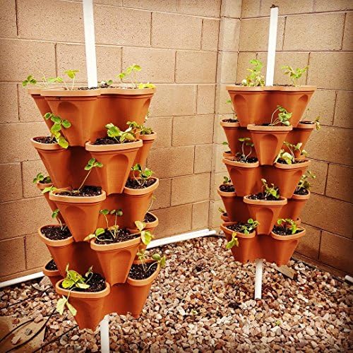 Mr. Stacky 10 Large 18x18x6 inch Vertical Gardening Stackable Planters - Terracotta Color - Image 2