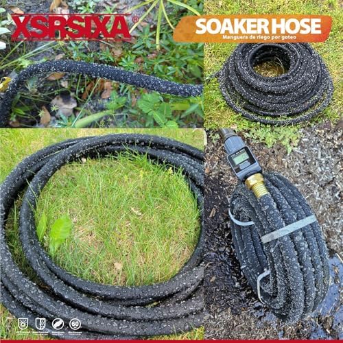50FT 1/2" Heavy-Duty Soaker Hose with Solid Brass Connectors, Ultra-Flexible Even Water Flow - Image 6