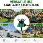 360° Multi-Directional Lawn Sprinkler for Yard & Garden, Precision Irrigation with Wide Coverage, Stable Rotating & Easy-Connect Automatic Watering System for Grass, Roof Cooling & Outdoor Fun (4pcs) - Image 5