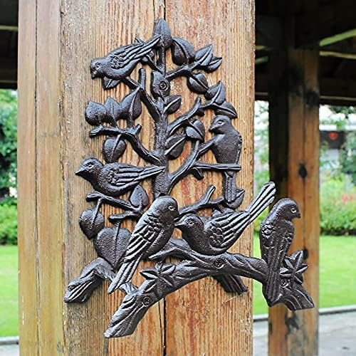 Garden Hose Holder Cast Iron Heavy Duty Water Hose Hanger, Outside Wall Mount, Solid Metal Decorative Rack/Organizer/Stand, Easy to Install, Hold Up to 50/75/100 ft (Hose holder - Hummingbird) - Image 5
