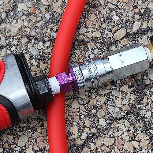 Milton 764VC ColorFit HIGHFLOWPRO V-Style Air Couplers, 1/4" FNPT Female Quick Connect, Purple Color-Coded High-Flow Fittings, Up to 70% More Airflow, 300 PSI, Box of 10 - Image 5