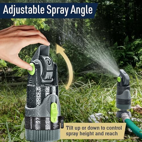 Impact Sprinklers for Yard, Garden, and Large Areas - Rotating Pulsating Lawn Sprinkler with Adjustable 360 Degree Rotating Head, 4 Spray Patterns, and Heavy Duty Metal Base by Kings County Tools - Image 4