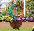 Fire Beauty Garden Hose Holder with Storage Basket,Heavy-Duty,80+ lb Capacity,Rust-Proof Stainless Steel,Organizes 150ft Hose for Patio&Yard,Leaf Design by FireBeauty