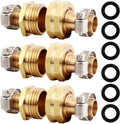 Brass Garden Hose Repair Connector Kit with Clamps & Gaskets by Unknown