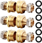 Brass Garden Hose Repair Connector Kit with Clamps & Gaskets by Unknown