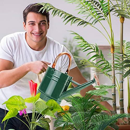 1 Gallon Metal Watering Can with Removable Spout, Nice Galvanized Steel Water Can with Embossed Design for Indoor and Outdoor Plants - Image 4