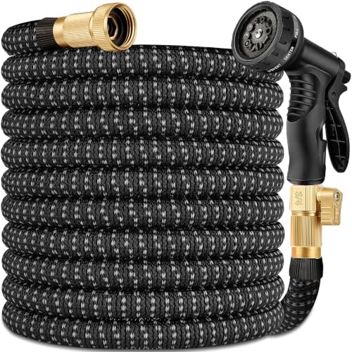 75 ft Expandable Garden Hose - Superior Strength 3750D - 3 -Layer Latex Core Garden HoseS - Expanding Water hoses - Extra Strong Brass Connectors/Storage Bag by YIRENWEE