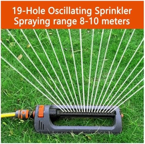 19 Holes Oscillating Lawn Sprinkler with Weighted Base, 4 Spray Modes for Garden - Image 7