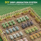 Drip Irrigation System for Garden, 2026-Upgraded Quick Connect Garden Watering Kit All-in-One with 1/2 inch 1/4 inch Irrigation Tubing for Garden, Lawn, Greenhouse, Raised Beds (126FT) - Image 4