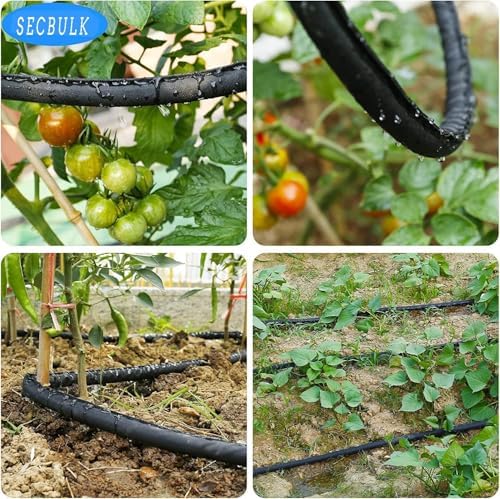 Garden Flat Soaker Hose 50 Ft for Garden Beds, Water Hose Linkable Irrigation System Lightweight and Easy Gardening Yard Work Watering Plants and Flowers - Image 4