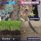 100FT 5/8" Water-Saving Soaker Hose with Solid Brass Connectors, High-Flow Drip Irrigation for Lawn & Landscaping with Metal Staples - Image 4