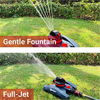 Eden 94134 2-Pattern Turbo Gear Drive Sprinkler for Yard w/Quick Connect Starter Kit Flow Control with Removable Filter, 360 Degree Coverage - Image 6