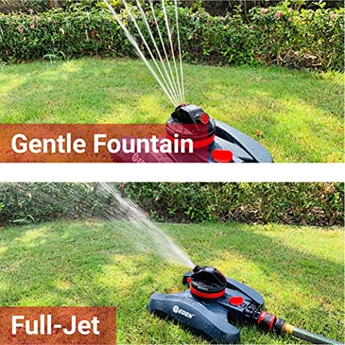 Eden 94134 2-Pattern Turbo Gear Drive Sprinkler for Yard w/Quick Connect Starter Kit Flow Control with Removable Filter, 360 Degree Coverage - Image 6