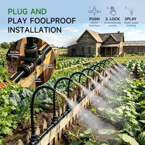 200FT 1/4" Drip Irrigation System, Garden Watering System Kit - Image 6