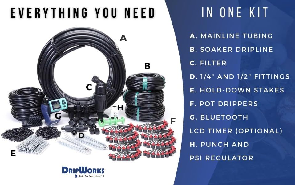 Dripworks Premium Deck Garden Irrigation Kit for Watering Plants in Balconies/Terrace/Patios - Waters Upto 280 Plants | Agricultural Grade Components | Trusted Brand Since 1991 - Image 3