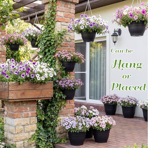 20 Pack Hanging Planter Basket 10 Inch with Drainage Tray - Image 4