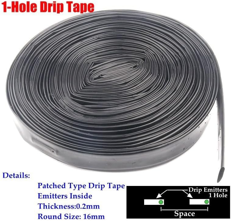 50M 16×0.2mm 1-Hole Patch Type Irrigation Drip Tape, for Fruit Tree Greenhouse Drip Hose Micro Irrigation System Seepage Pipe(Space200mm) - Image 5