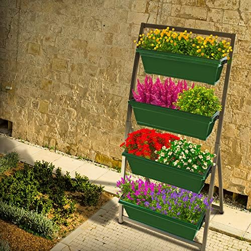 Outland Living 6-Ft Raised Garden Bed - Vertical Garden Freestanding Elevated Planter with 4 Container Boxes - Good for Patio or Balcony Indoor and Outdoor - Perfect to Grow Vegetables Herbs Flowers - Image 6