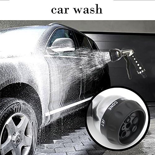 Metal Garden Hose Nozzle, High Pressure Hand Sprayer, Heavy Duty 7 Patterns Water Spray Gun with Insulated Grip, Multifunctional Adjustable Water Gun, for Car Wash Cleaning Watering Lawn Garden - Image 7